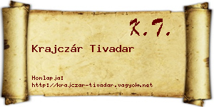 Krajczár Tivadar névjegykártya